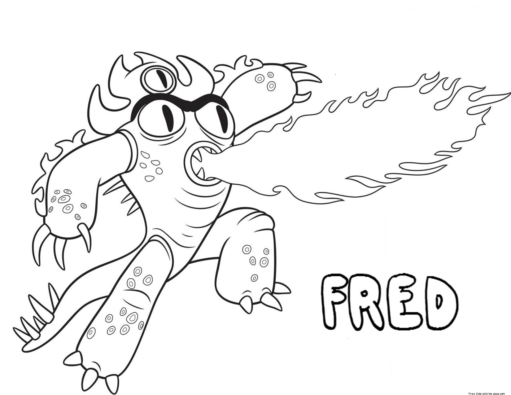 Printable Big Hero 6 coloring page Fred