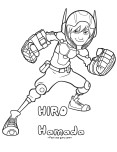 coloring pages big hero 6 hiro for kids to print out.