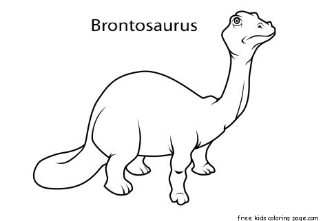 Printable brontosaurus dinosaur coloring pages