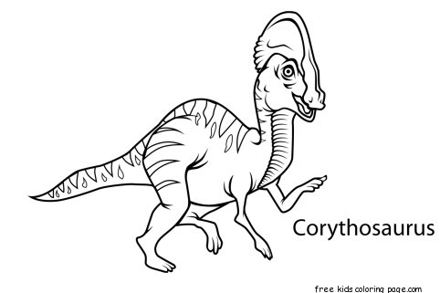 Printable dinosaur corythosaurus coloring pages