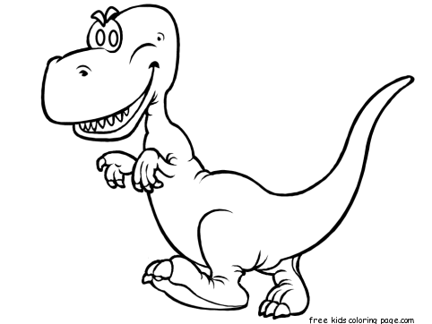 Printable dinosaur happy face tyrannosaurus rex coloring in pages