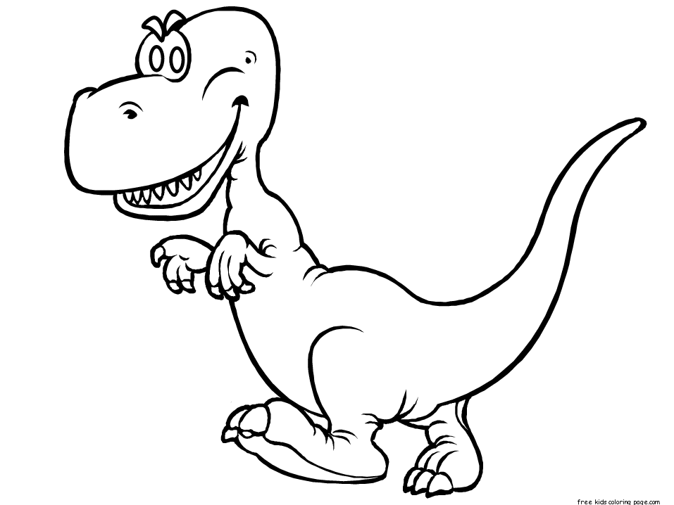 Printable dinosaur happy face tyrannosaurus rex coloring in pages