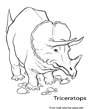 Triceratops coloring pages printable for kids