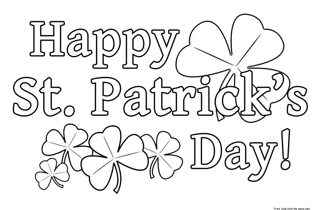 st patricks day coloring pages printable