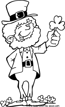 printable Leprechaun St. Patrick's Day coloring pages