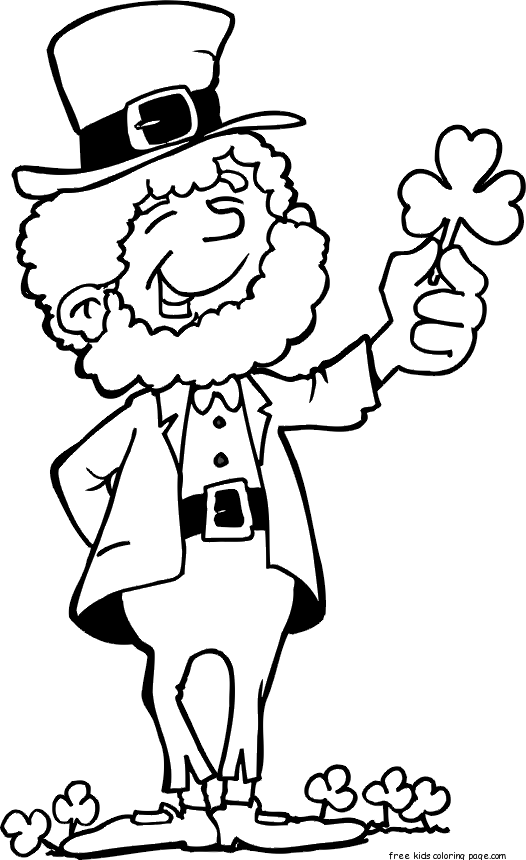printable Leprechaun St. Patrick's Day coloring pages