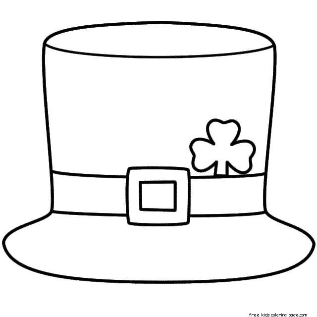 printable leprechaun hat coloring page