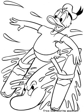 Printable donald duck and shark coloring book
