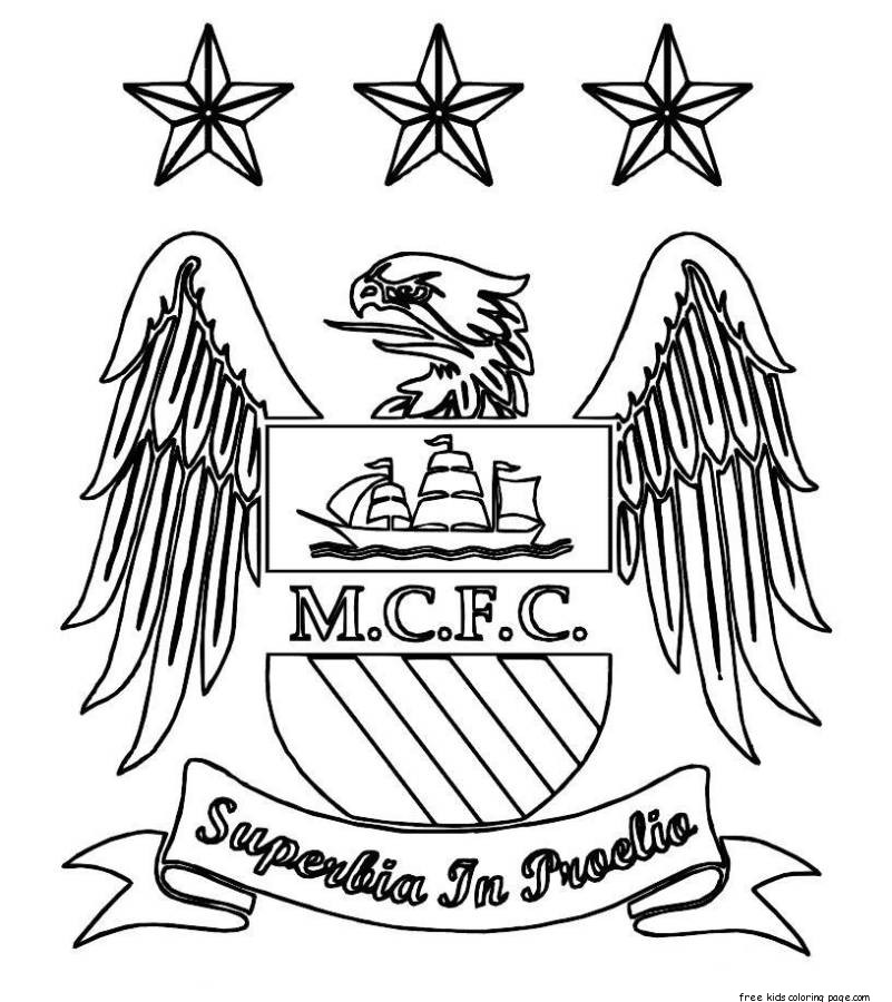 manchester city logo soccer coloring pages