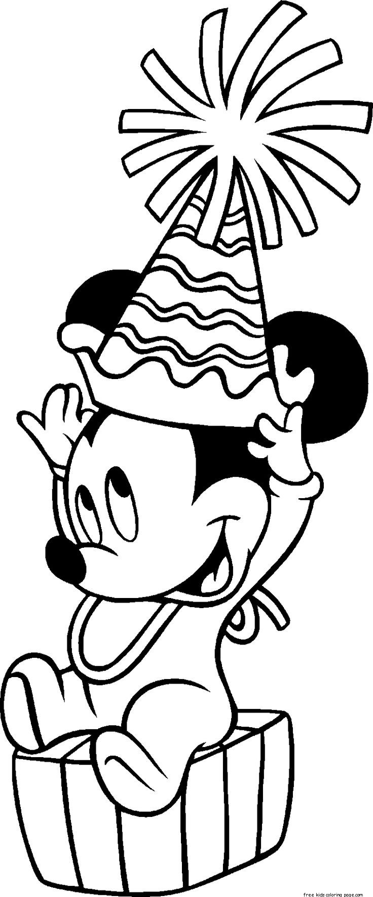 baby mickey coloring pages