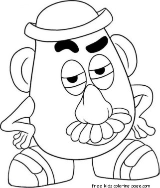 mr potato head toy story colouring pages