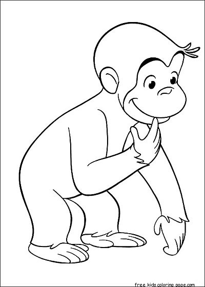 Printable Curious George coloring pages
