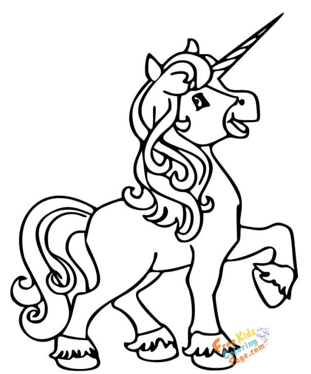 Printable unicorn coloring pages for girls