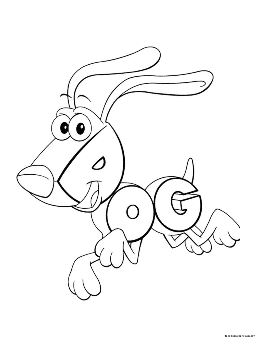 Printable Alphabet Worksheets For Toddlers Dog