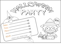 Free activities kids halloween party invitations