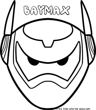 Print out mask hero 6 baymax armor