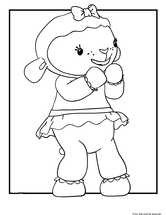 Printable Lambie the Lamb Doc McStuffins Coloring Pages