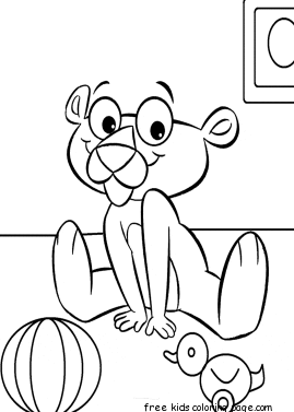baby pink panther coloring page