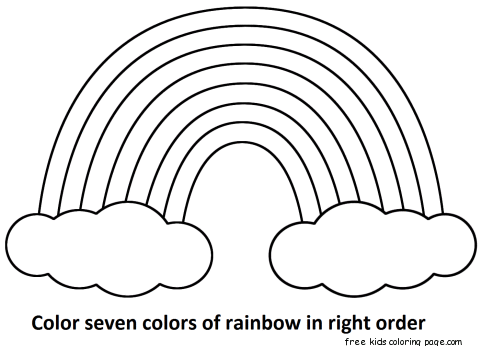 Printable Rainbow Coloring