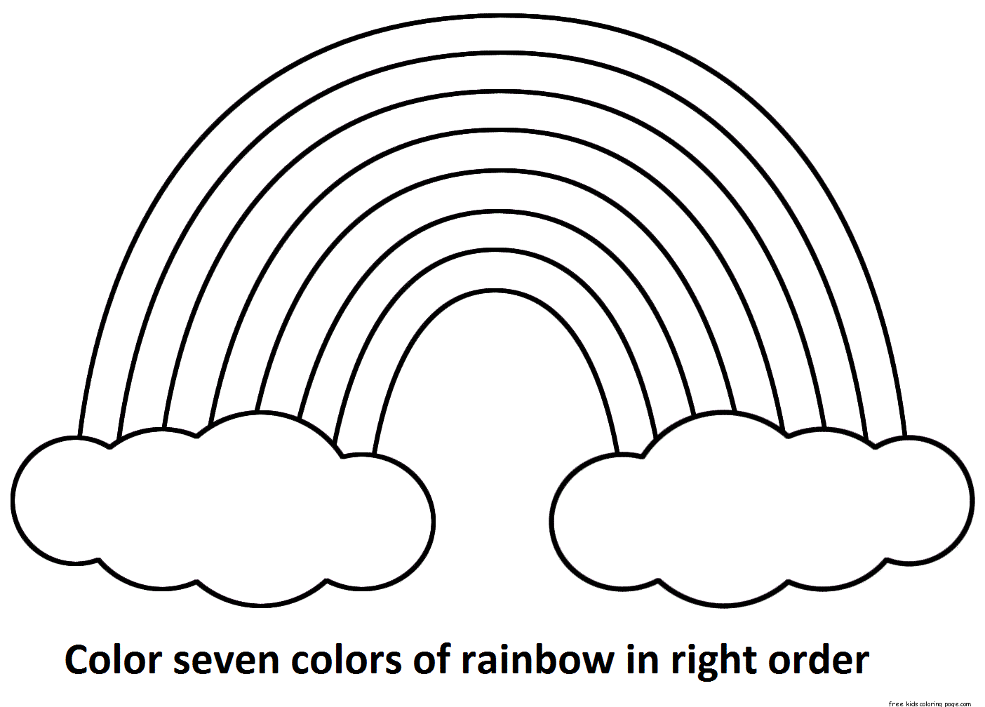 Seven rainbow colors - Free Printable Coloring Pages For Kids.Free