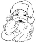 Santa Claus Face cola coloring pages