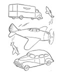 Military car and airplane coloring pages to print out for kids.