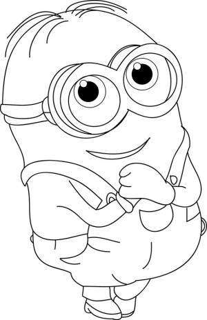 printable the minions dave coloring page for kids