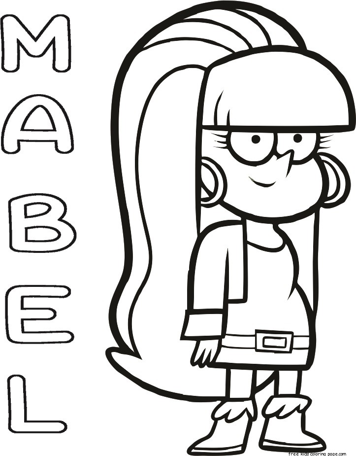 print out gravity falls mabel coloring pages for kids