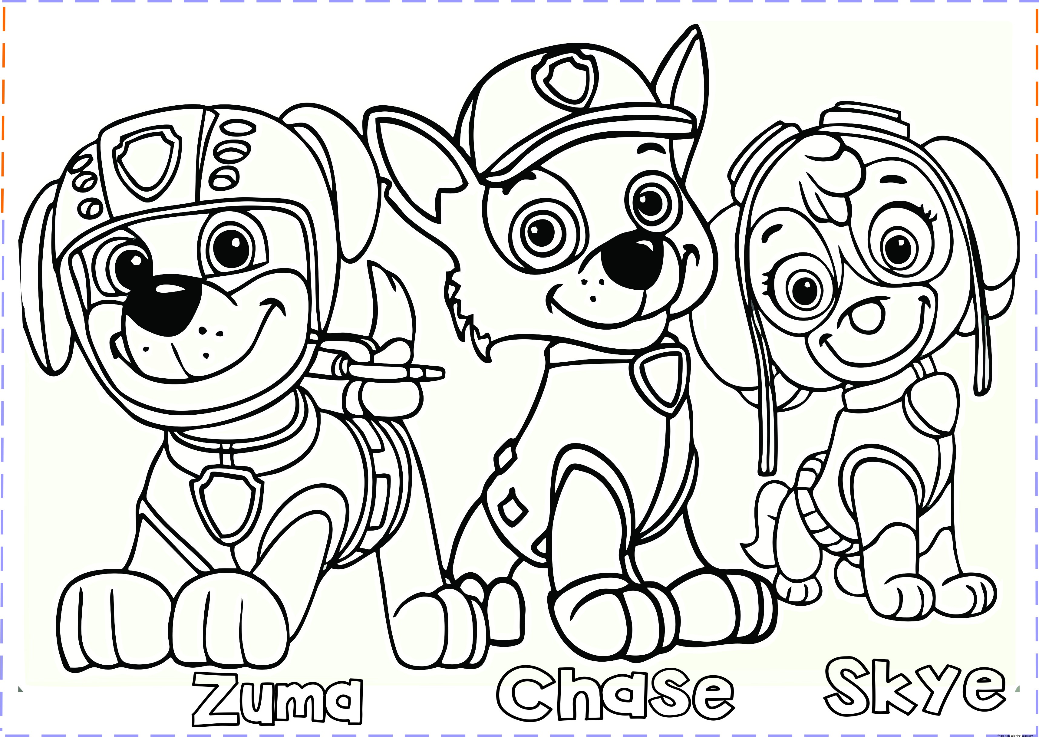 paw patrol coloring pages Free Kids Coloring Page