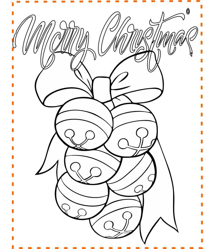 Christmas Bells Coloring In Page Free Kids Coloring Page