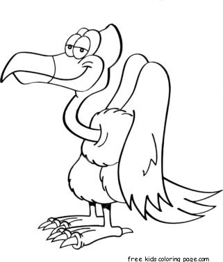vulture bird coloring in page printable