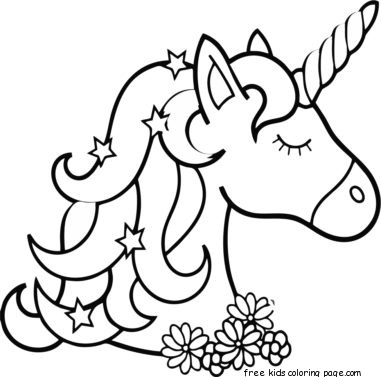 unicorn coloring in page printable