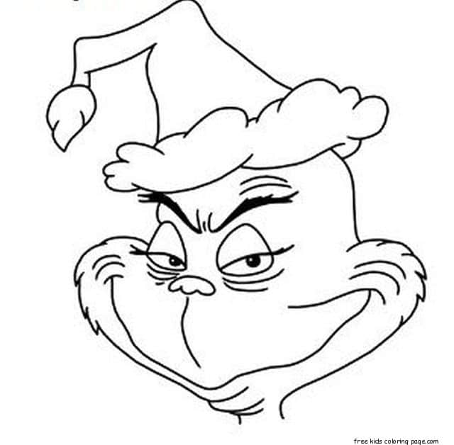 coloring page of grinch print out