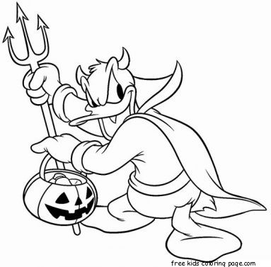 disney halloween coloring pages donald duck