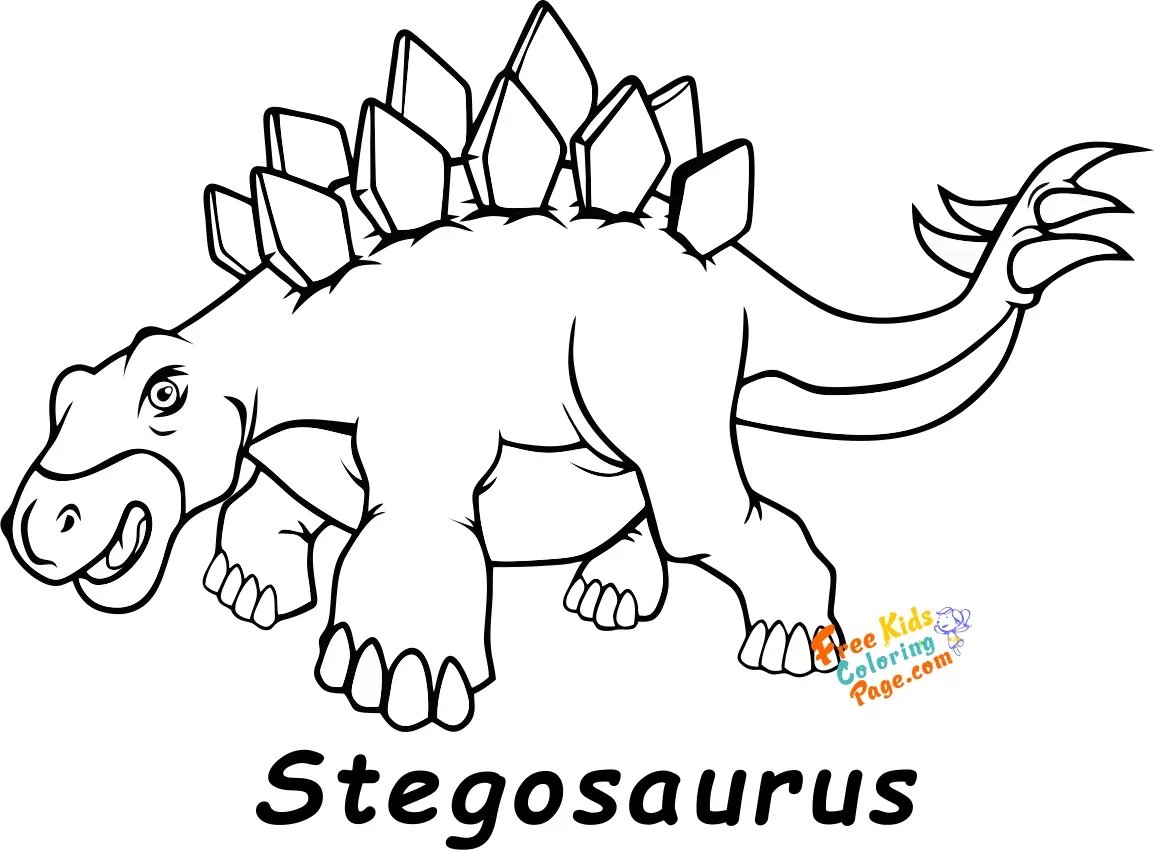 Cute dinosaur coloring pages stegosaurus printable. pages to color