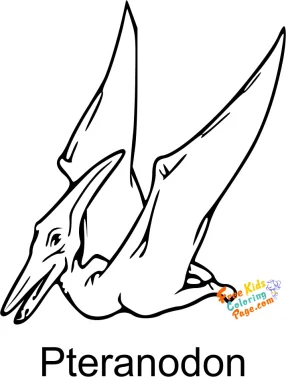 Dinosaur coloring pages pteranodon to print. Pages to color dino