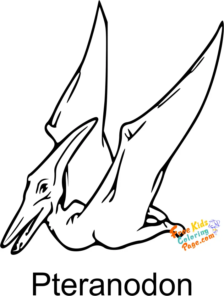 Dinosaur coloring pages pteranodon to print. Pages to color dino