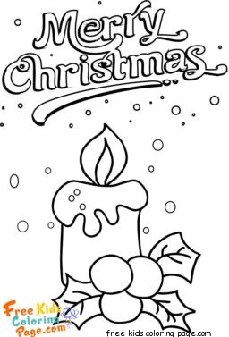 Christmas Candles coloring pages printable for kids