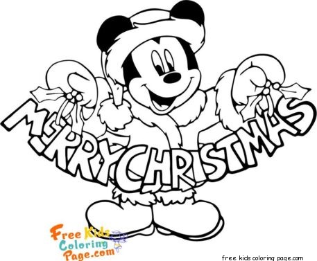 disney christmas coloring pages mickey mouse