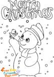 snowman christmas coloring sheets print out for kids