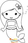 cute girl cute mermaid drawing easy