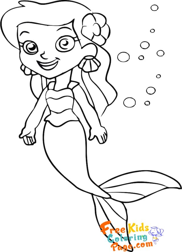 little mermaid coloring pages printable for kids