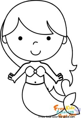 mermaid coloring pages easy for girls to print out