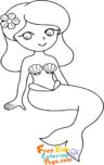 mermaid drawing easy cute for kids
