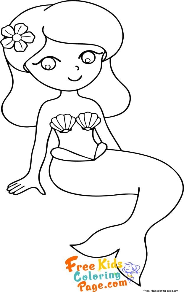 mermaid drawing easy cute for kids
