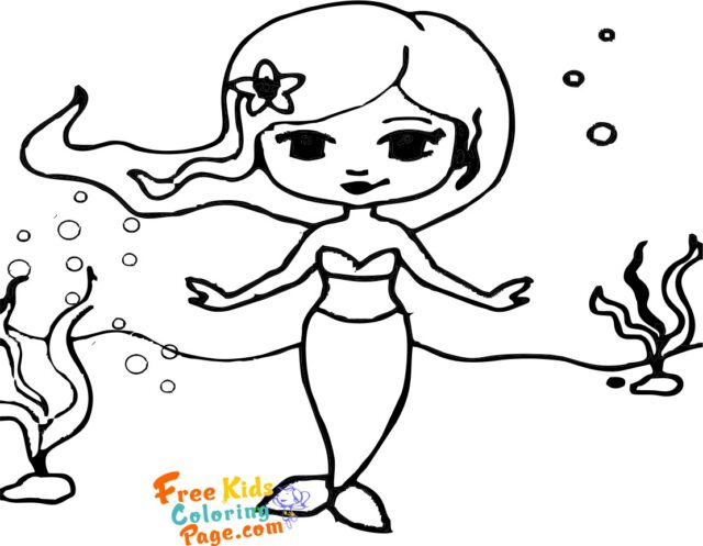 Mermaid pictures to color for kids print out