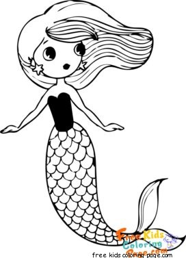 picture to coloring book mermaid