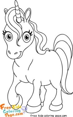 pictures to color unicorn for kids print out