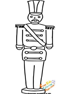 Christmas Toy Soldier Print out coloring sheet