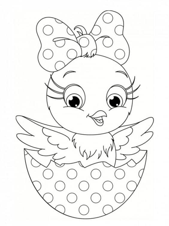 cute easter chick coloring pages